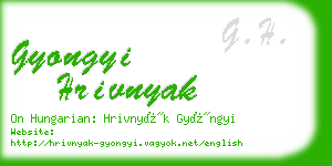 gyongyi hrivnyak business card